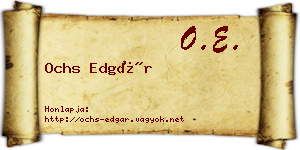 Ochs Edgár névjegykártya